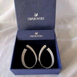 BNWT, Authentic Swarovski hoop earrings